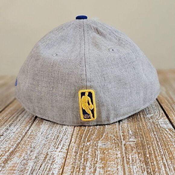 Golden State Warriors New Era Hat Cap Low Crown Grey Blue Gold 59FIFTY 7 1/4 GSW - Picture 9 of 15